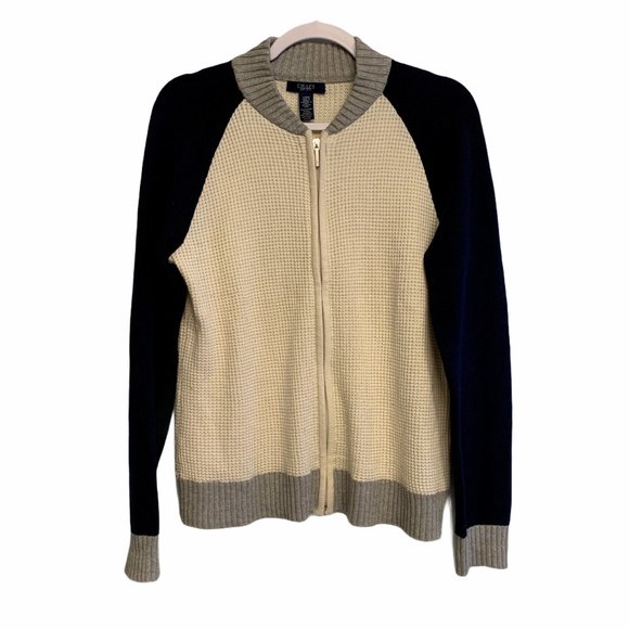 Chaps Sweaters - Ralph Lauren Chaps Collegiate Full Zip Cardigan